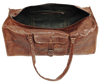 SQUARE -Weekender Leather Duffle Bag - Medium Size